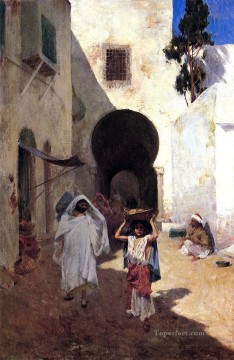 ストリート シーン タンジール ウィラード リロイ メトカーフ アラブ人 Oil Paintings